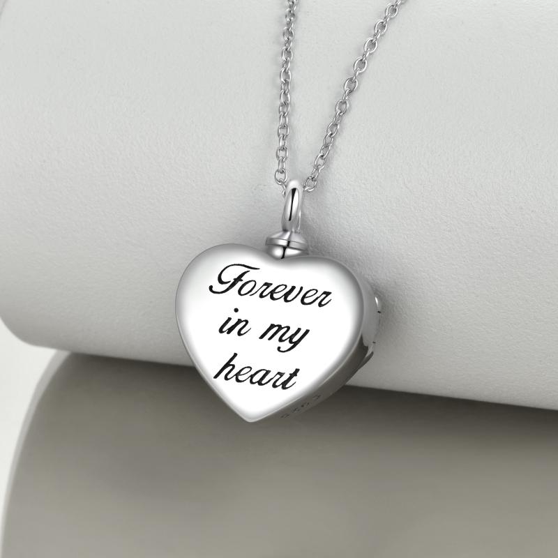 925 sterling silver Rose Flower Cremation Urn for Human Ashes Photo Picture Necklace Jewelry - Minihomy