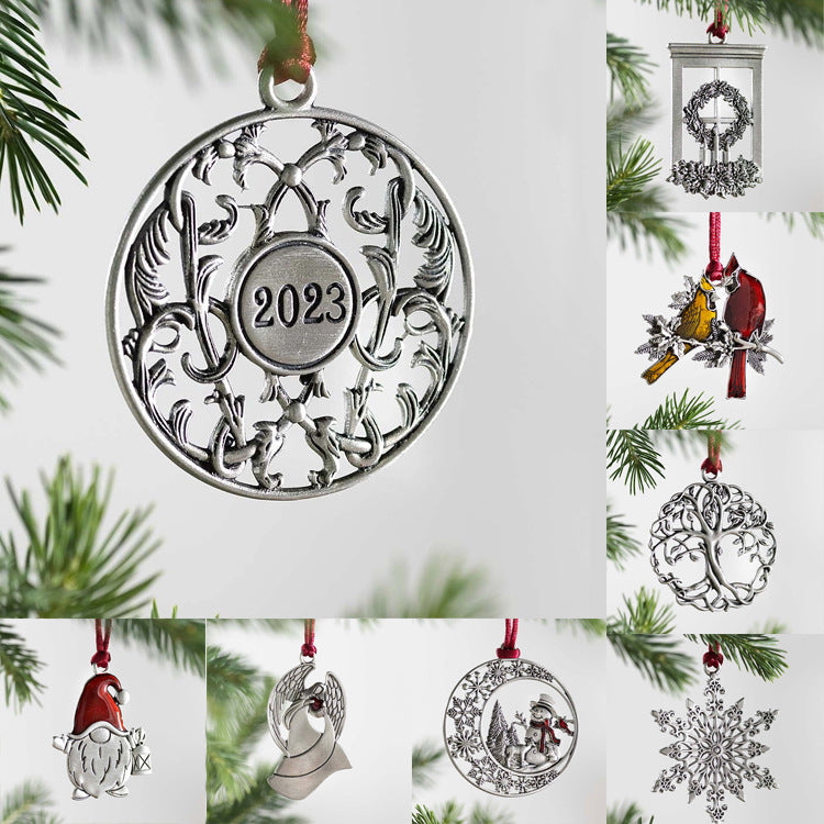 Metal Snowman Pendant Christmas Home Decoration