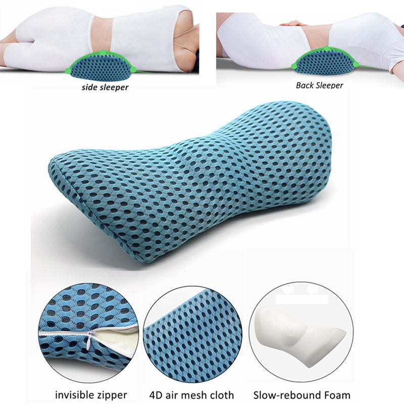 Lumbar Support Pillow For Side Sleepers Pregnancy Relieve Hip Coccyx Sciatica Pain Machine Chair Back Cushion Waist Car Seat - Minihomy