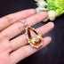 Oversized Particles Drop Citrine Pendant Necklace Women - Minihomy