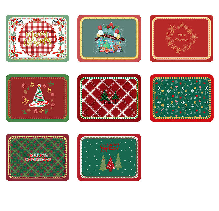 Christmas Leather American Retro Insulated Western Placemat - Minihomy