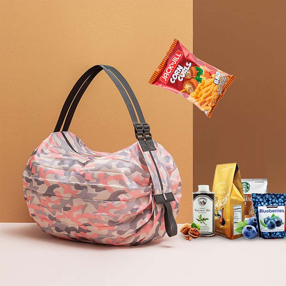 Large Capacity Shopping Bags Portable Foldable Reusable Grocery Bags Daily Commuting Picnic Camping Storage Bag - Minihomy