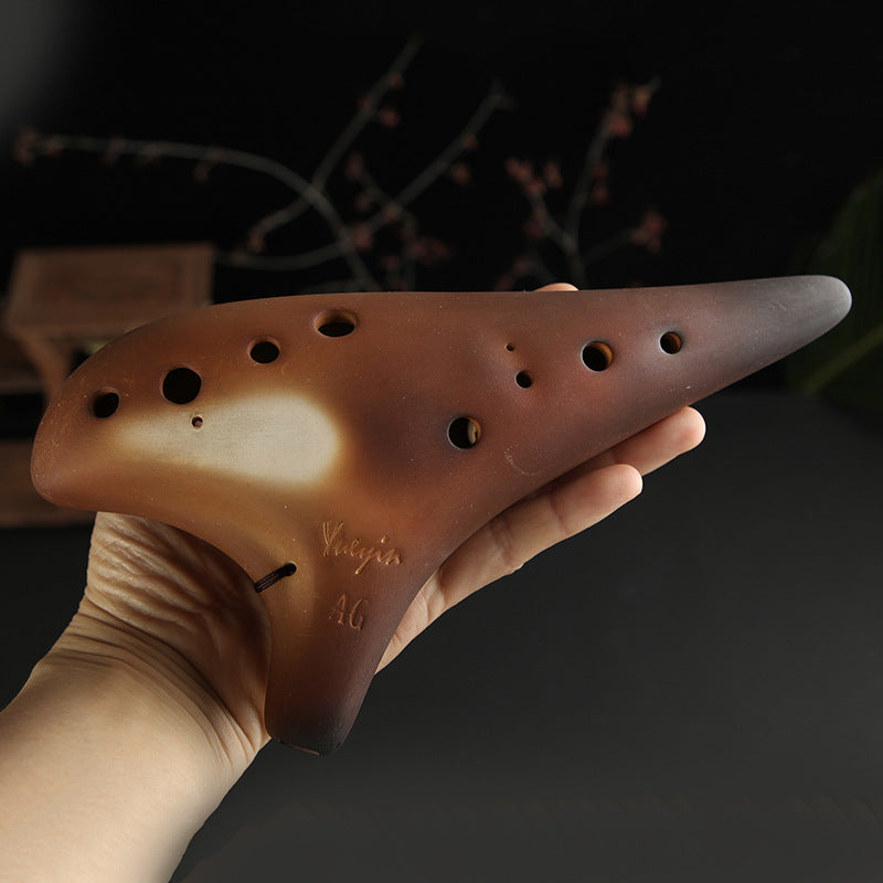 12 hole alto G tone professional unbaked ocarina