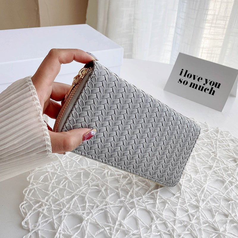 Leather Pattern Clutch Bag Simple Lady Purse