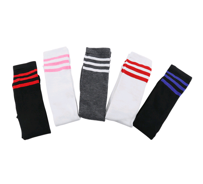 Ladies' Socks Spring and Autumn Stripes Three Bars College Wind Socks