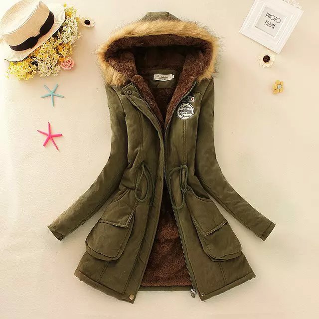 Thick Winter Jacket Women Large Size Long Section Hooded parka outerwear warm coat