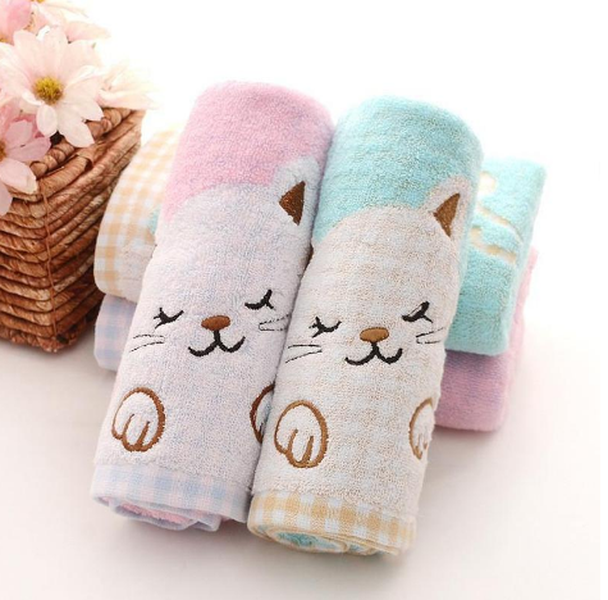 Cute Kitty Cotton Hand Towel - Minihomy