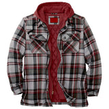 Thickened Cotton Padded Plaid Long Sleeve Loose Hooded Jacket