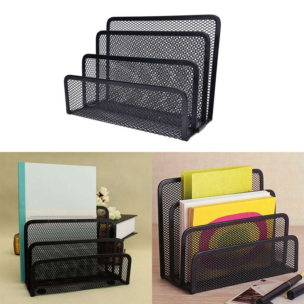 Book Shelves Desk-Organizer Office Mesh Home Metal 1pcs - Minihomy