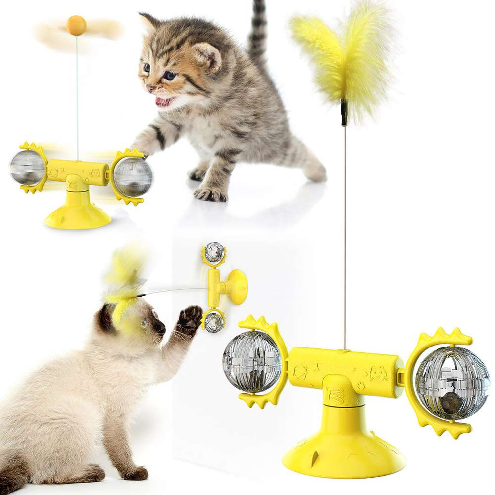 Cat Turntable Cat Windmill Toy Glowing Toy - Minihomy