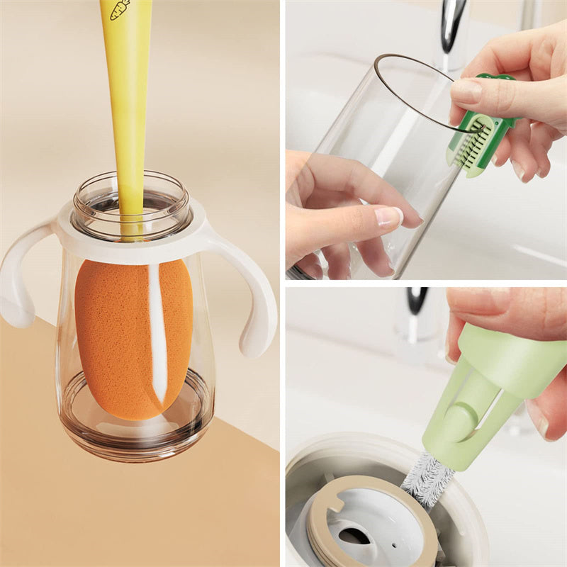 Kitchen 3 In 1 Multifunctional Cleaning Cup Washer Brush - Minihomy