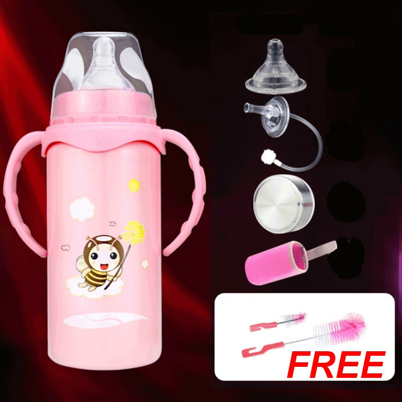 Baby stainless steel insulated feeding bottle - Minihomy