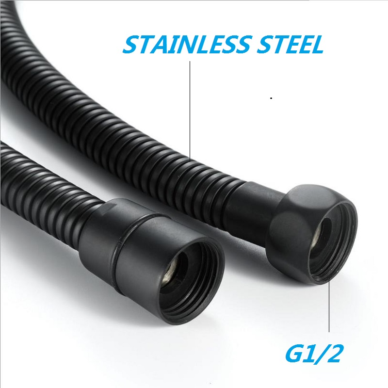 Black Stainless Steel Ordinary Soft Shower Hose - Minihomy