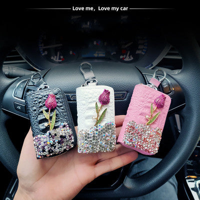 Flower-shaped Car Keychain Is Suitable  Remote Control Accessories - Minihomy