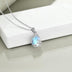 Sterling Silver Moonstone Filigree Teardrop Necklace Jewelry