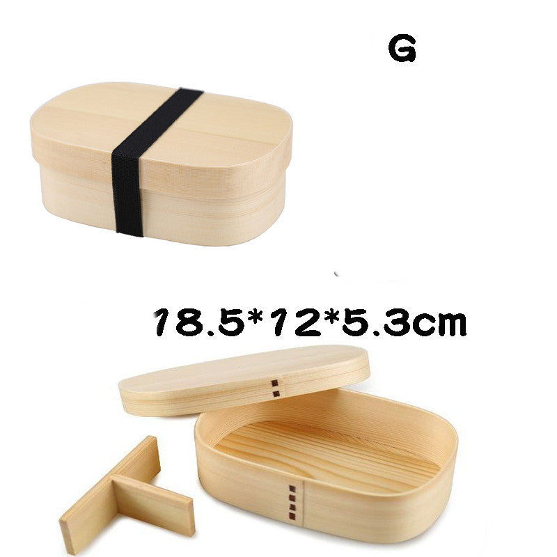 Wooden Lunch Box, Lunch Box Size Single And Double Layer Portable