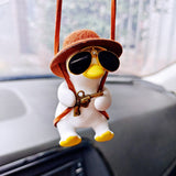 Pistol Cowboy Duck Car Rearview Mirror Pendant car Decoration