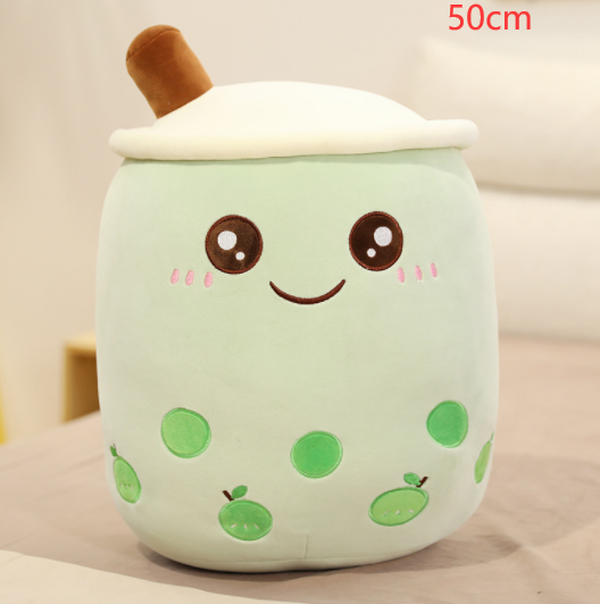 Cute Fruit Drink Plush Stuffed Soft Strawberry Milk Boba Tea Plush - Minihomy