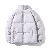 Men's Casual Simple Solid Color Thick Padded Coat Loose Version - Minihomy