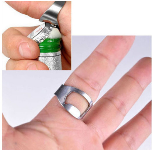 Four Colors Stainless Steel Finger Ring Ring-Shape Beer Bottle Opener for Beer Bar Tool - Minihomy