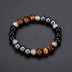 Black frosted stone tiger eye bracelet - Minihomy