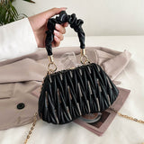 Chain Pleated Portable Messenger Bag