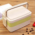 Wheat Straw Rectangular Multilayer Bento Box