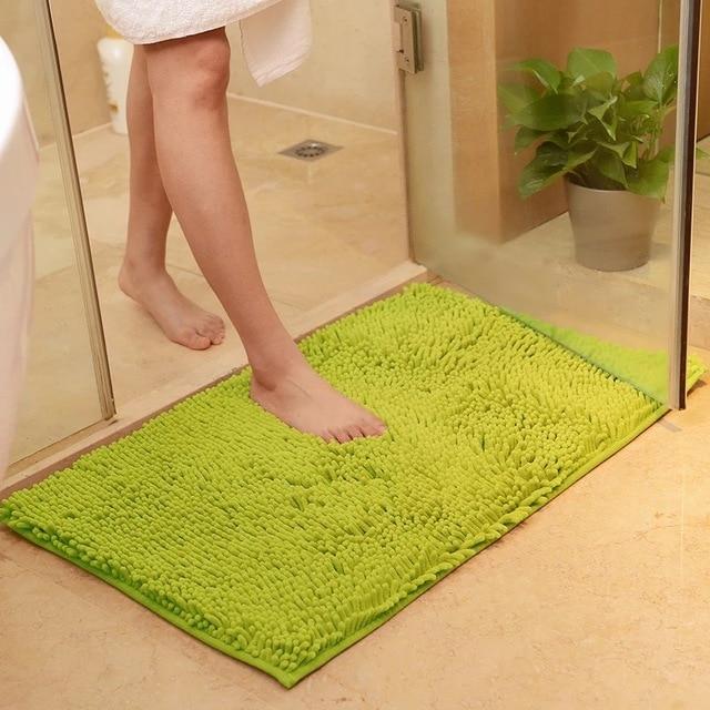 Chenille Absorbent Bathroom Non-slip Floor Mat