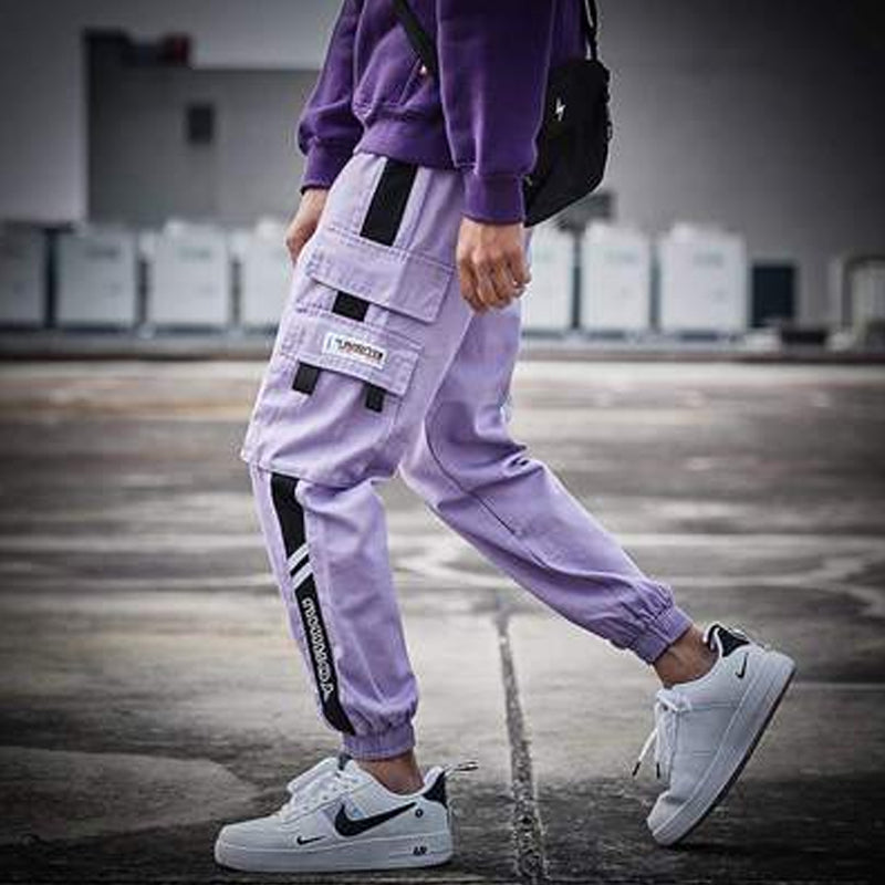 Cargo Pants Men Streetwear Men Casual Elastic Waist Joggers pants - Minihomy