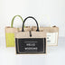 Jute button tote