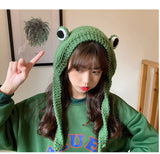 Big eyes frog woolen hat