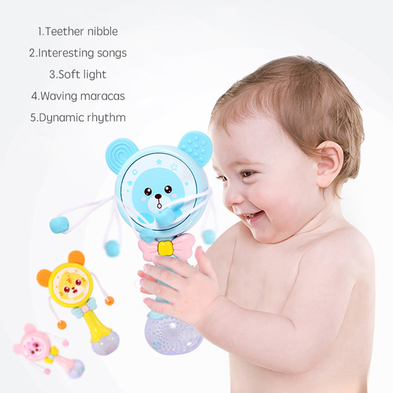 Baby Music Teether Rattle Animals Cartoon Toys