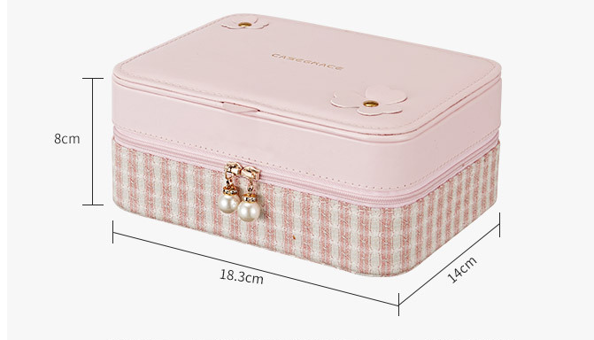 Storage Double-layer PU Jewelry Box