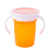 Leak Proof Silicone Baby Drinking Cup 360 Degree Rotating Magic Child Water Bottle With Double Handle Flip Lid Copos