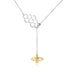 Bee Necklace 925 Sterling Silver Gold Plated Geometric Necklace - Minihomy