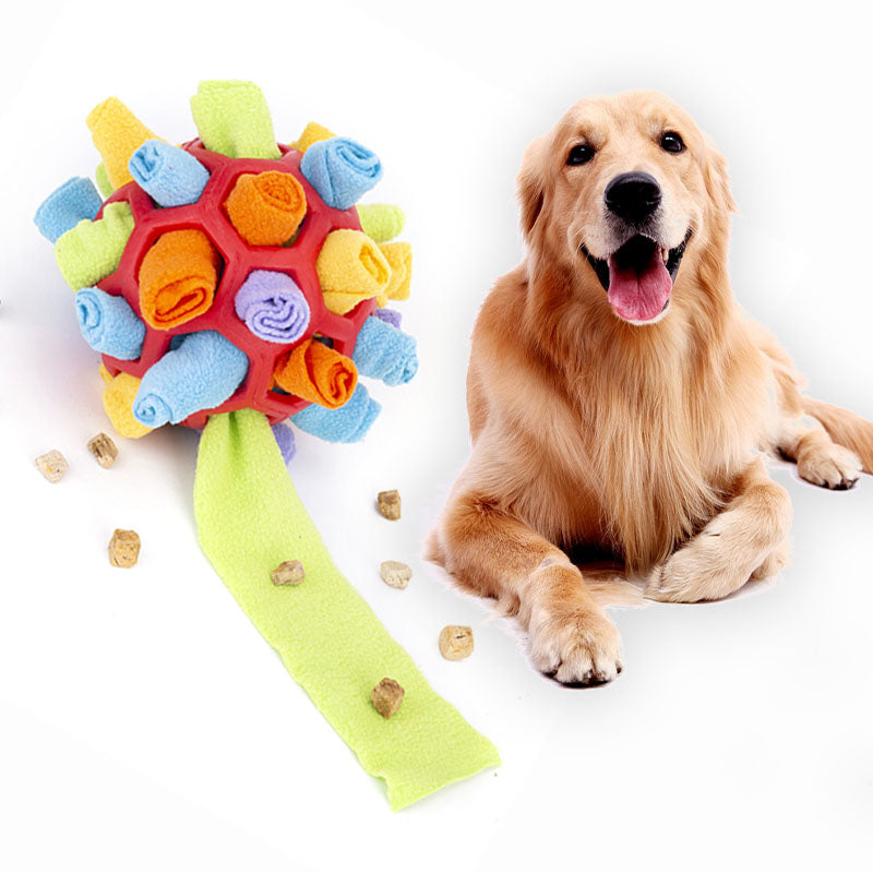 Pet Dog Sniff & Snack Puzzle Ball Train'n'Treat Snuffle Ball Canine Enrichment Nose Pad Toys