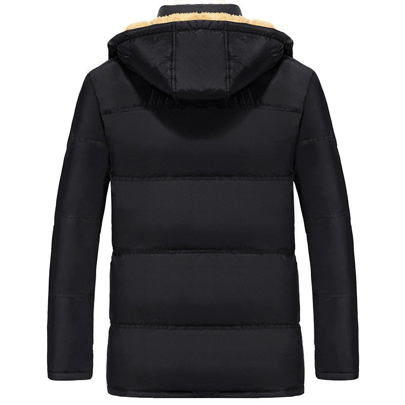 Clothing plus velvet padded jacket men winter - Minihomy