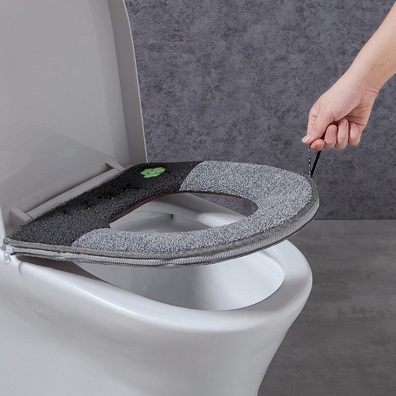 Luminous zipper toilet seat