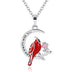 Creative Cardinal Heart Pendant Necklace - Minihomy