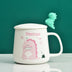 Cute Cartoon Dinosaur Mug With Lid Spoon Children Drinking Cup Ceramic - Minihomy