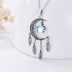 Sterling Silver Celtic Dream Catcher Necklace for Women Moon and Stars Necklace