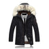 Men's Down Jacket Mid-length Solid Color Thicker - Minihomy