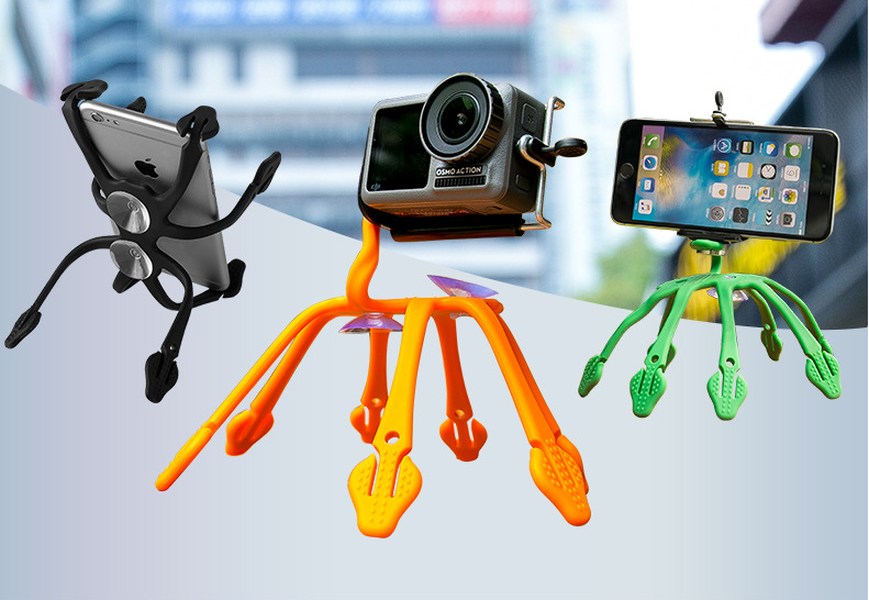 Compatible with Apple, Tripod phone holder - Minihomy