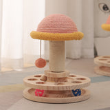 Solid Wood Turntable Cat Toy Sisal Grinding Claw