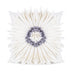 Modern Style White Throw Pillows Velvet Stitching 3D Chrysanthemum Cushion Waist Pillow Blue Cushion Case