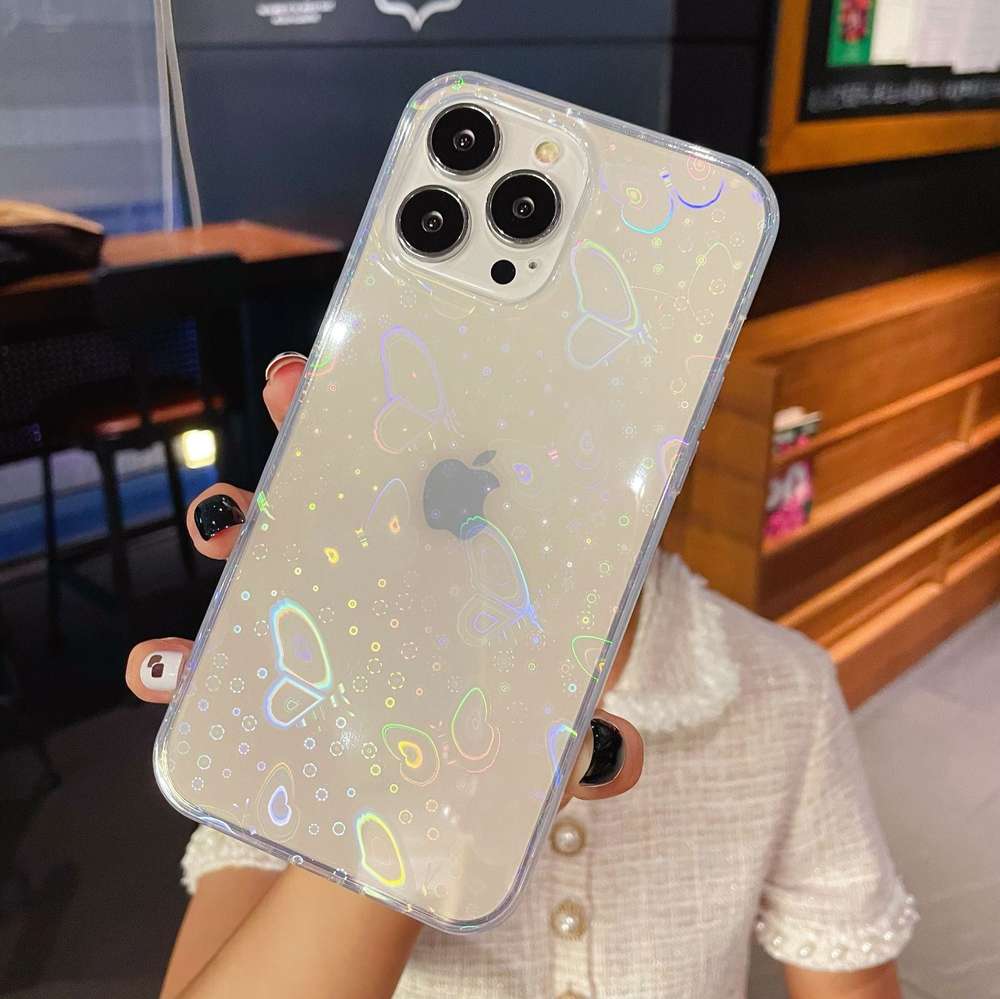 Laser Colorful Love Mobile Phone Soft Case - Minihomy