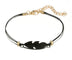 Black Love Heart Openwork Lotus Ball Leaf Bracelet Four-piece Set - Minihomy