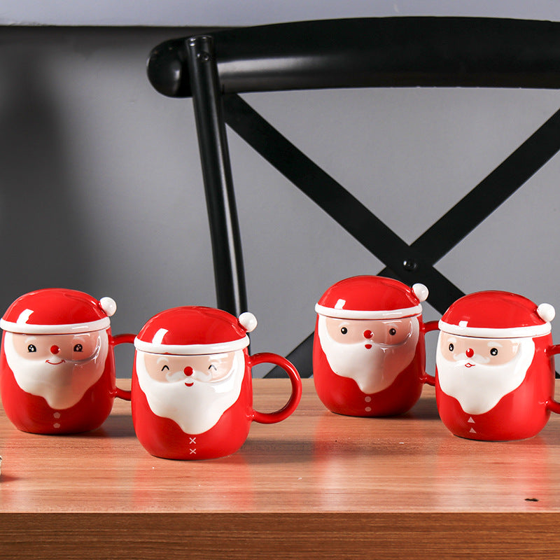 Christmas Ceramic Mug Student Gift Cute Cartoon - Minihomy