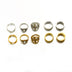 Vintage Hollow Carving Patterns Inlaid With Gemstones 5-Piece Combination Joint Ring - Minihomy