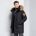 Down Jacket Trench Coat Warm Parka Windproof Large Pockets Big Fur Collar - Minihomy